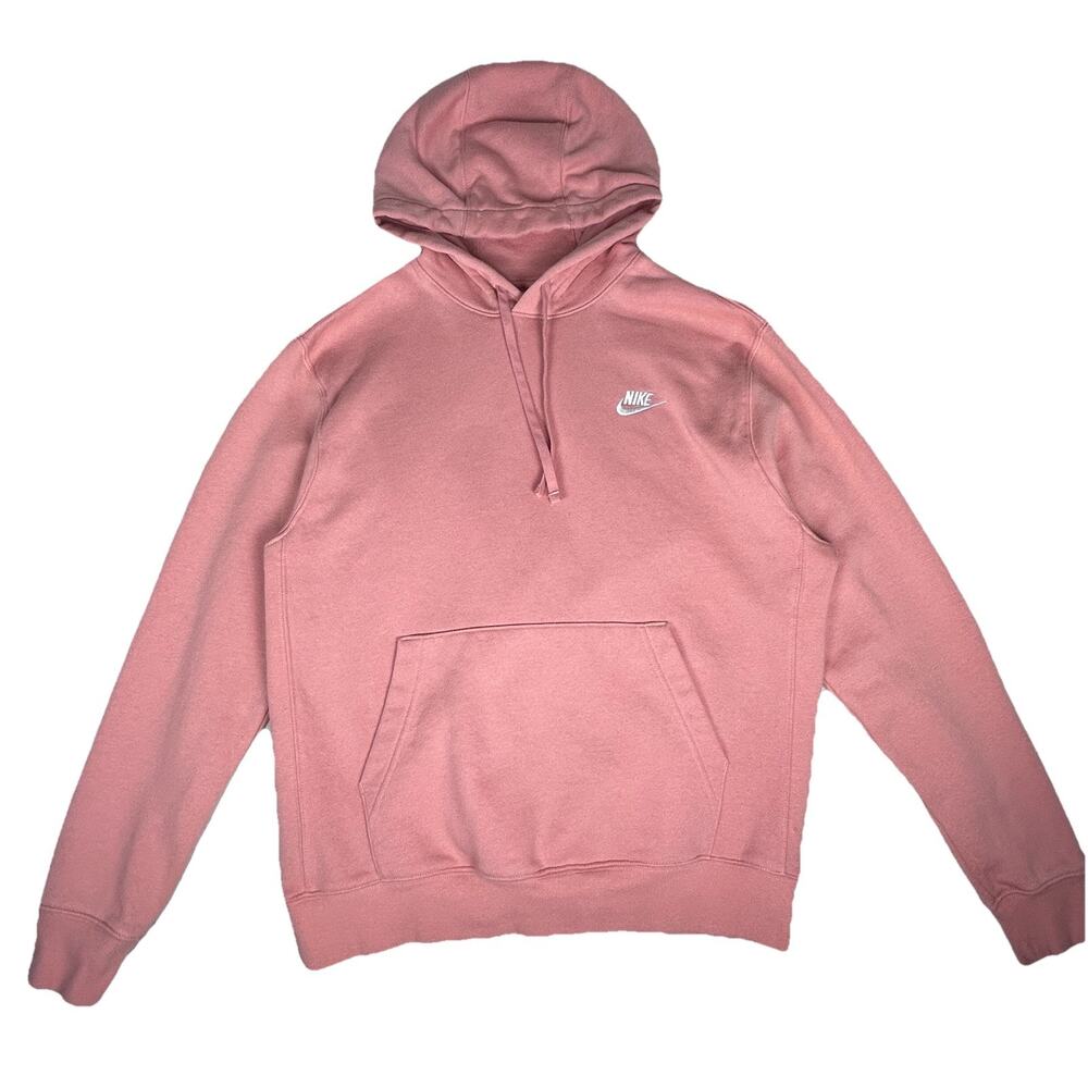 Nike Sportswear Club Fleece Pullover Hoodie Bold Rose Sz M Unisex Sportcore